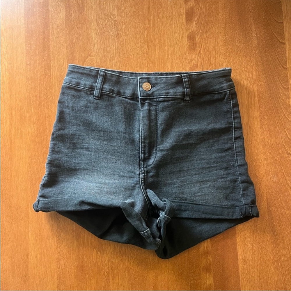 Black Jean Mini Shorts